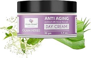 GLAM HERBS Day Cream For Wrinkles & Anti-Aging | Lightweight Cream for Age Spots, Fine Lines and Wrinkles | Anti Aging Cream For Women & Men | For All Skin Types | 50 g