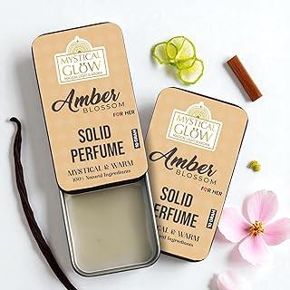 Amber Blossom for HER – Luxurious Solid Perfume | Long-Lasting, Alcohol-Free Fragrance | Lemongrass, Cherry Blossom & Sandalwood Balm | Skin-Friendly & Travel-Friendly