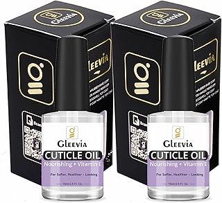 Gleevia Nail Cuticle Oil, 2Pcs Nail Cuticle Revitalizing Oil, Cuticle Care Oil, Nourish and Moisturize Nails & Cuticles, Soothing and Strengthens Nails, Heals Dry Cracked Cuticles 15ml/each