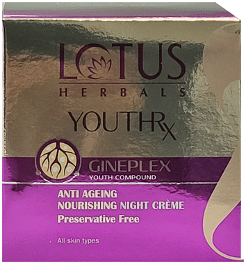 Lotus Herbals YouthRx Anti- Ageing Nourishing Night Crème jar of 50 gm cream