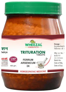 Wheezal Ferrum Arsenicum Trituration Tablet 3X jar of 450 gm trituration tablet