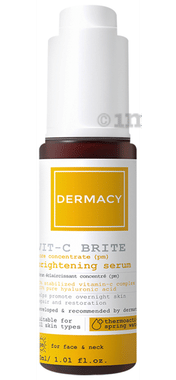 Dermacy Vit-C Brite Core Concentrate (PM) Brightening Serum bottle of 30 ml serum