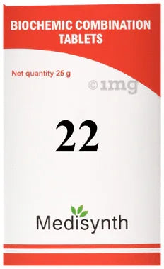 Medisynth Bio-chemic Combination No.22 bottle of 25 gm biocombination tablet