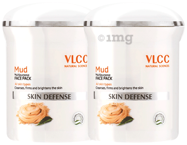 VLCC Skin Defense Mud Face Pack (70gm Each) combo pack of 2 boxes
