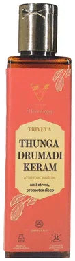 Triveva Thungadrumadi Keram Ayurvedic Hair Oil bottle of 200 ml oil