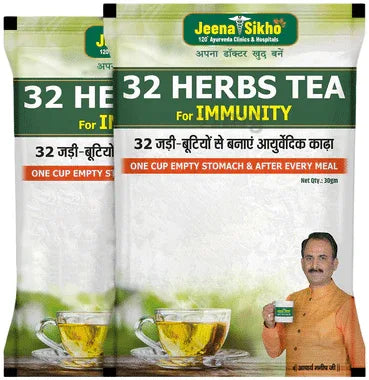 Jeena Sikho 32 Herbs Tea for Immunity (30gm Each) combo pack of 2 packs
