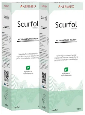 Atrimed Scurfol Topical Anti-Dandruff Shampoo (100ml Each)