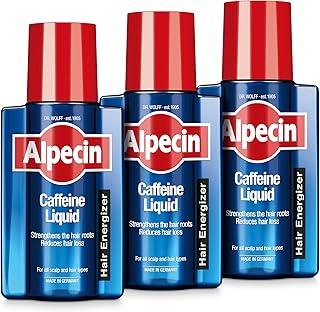 Alpecin Caffeine Liquid Scalp Tonic 3x 200ml | Hair Tonic for Hair Growth Prevents Hair Fall | Strengthens Hair Roots Reduces Hair Loss | Hair Energizer Vitalizer | Hair Gain Tonic