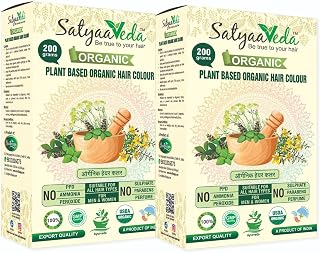 SatyaaVeda 100% Organic Hair Colour Made With Ayurvedic Herbs I Herbal, Vegan & Natural Safe Dye Without Chemicals I No Am Pack of 2
