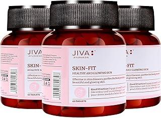 Jiva Skin-Fit Tablets 500gm | 100% Ayurvedic Formula Purifies Blood | Improves Skin Health & Complexion | Alleviates Kapha & Pitta & Strengthens Immune System- 60 Tablet (Pack of 3)