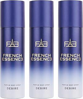 French Essence Desire | Deodorant for Men and Women | No Gas | Body Spray | Fresh Fragrance | Long Lasting Scent No gas deo (120Ml Each -) combo offer Pack of 3