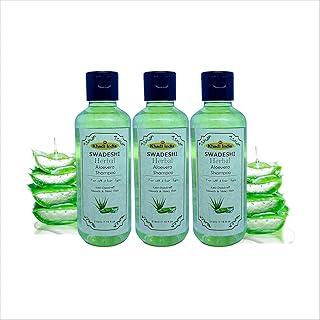 Khadi Natural 100% Herbal Aloe Vera Shampoo – Nourishing & Hydrating Hair Cleanser for Soft, Silky Hair, Controls Dandruff & Scalp Itch, Sulfate & Paraben Free – 630ml