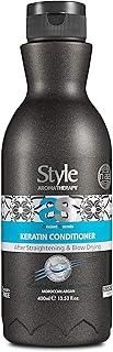 Style Aromatherapy Professional Keratin Therapy Conditioner | SLS/SLES, Sulphate, Salt, Paraben Free | Deep Moisture for Hair Post Straightening & Smoothening | Anti-Frizz, Damage Repair | Herbal Extracts | 400 ML