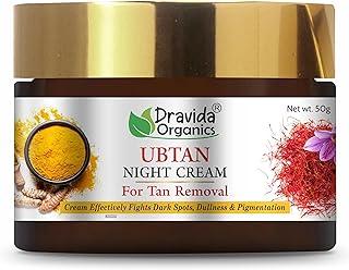 Dravida Organics Ubtan Night Cream, 50 g | Brightening Moisturizing Nourishing Face Moisturizer For All Skin Types (50 g)