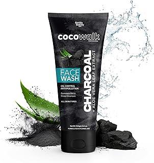 Cocowalk Charcoal Face Wash for Women Men 100gm All Skin Types | Oil Control + Anti Pollution | Removes Dirt & Deep Cleanses | Charcoal + Aloe Vera Leaf Extract