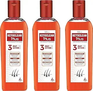 ALLOES PHARMACEUTICALS Ketoclean Plus Anti Dandruff Shampoo With Climbazole&Zpto Provides Deep Nourishment For Hair Scalp,Strengthening Shampoo For Men&Women | 100Ml,(Pack Of 3)