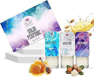 The Body Bucket Combo of Ocean Mist, White Oud & Fresh Bud Solid Cologne Perfume - 10 Gms each | Alcohol Free - Pocket Friendly & Easy to Apply | Unisex Gifting Collection.