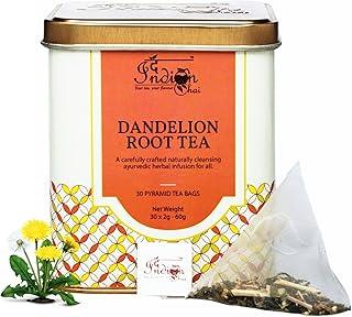 The Indian Chai – Dandelion Root Tea 30 Pyramid Tea Bags | May Help with Kidney & Liver Detox | May Support Digestive Health | Herbal Green Tea | Dandelion tea | 60 grams