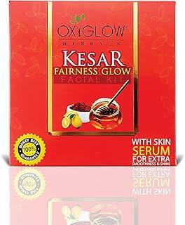 OxyGlow Herbals Kesar Fairness Glow Facial KiDeep Cleansing|Eliminate Dirt|Oily & Dry Skin|Radiant Look|Kesar Extract|165Gram