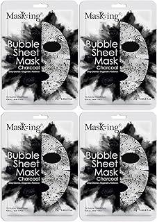 Masking Charcoal Bubble Sheet Mask | Deep Cleansing, Anti-Pollution, Tan Removal | Facial Sheet Mask for Women, 25g, Pack of 4