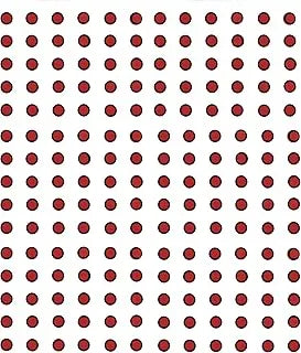 SUNAINA RED Velvet Round OUTLINE SKETCH Bindi, Kumkum Bindi for Women Ladies (SOSR1-8MM, Pack of 180 Bindis RED)