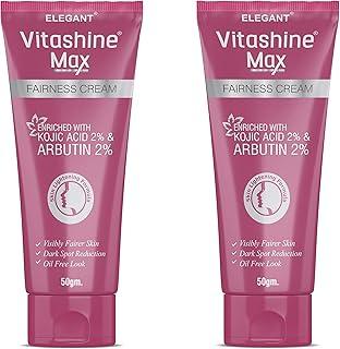 Vitashine Max Fairness Cream 50gm with Kojic Acid & Arbutin for Skin Lightening (Pack of 2)