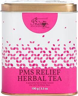 The Indian Chai – PMS Relief Herbal Tea 100g with Ashwagandha, Shatavari, Dandelion & Maca Root, Supports Healthy Cycle and Eases Discomforts