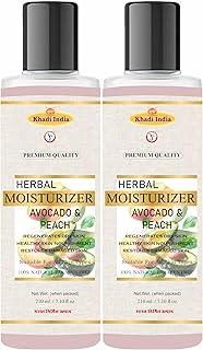 Swadeshi Khadi Herbals Avocado & Peach Body Moisturizing Lotion for Dry & Sensitive Skin With 24 hr nourishing Moisturizer Lotion Cream Vitamin C & E For Glowing Skin Restores Glow - 420 ml