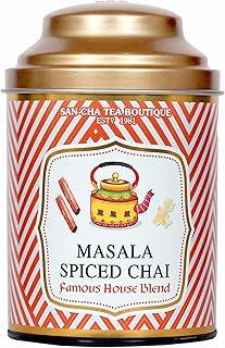 Sancha Tea Boutique, Masala Chai, Original Masala Blend with Ginger, Cardamom & Cinnamon, Premium Assam Tea Blend, 100g Whole Leaves
