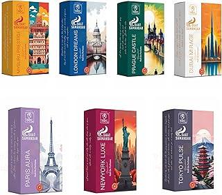 Velentron - Manohar Sugandhi Saat Samundar International Roll on Perfumes | Mysuru Prestige, London Dreams, Prague Castle, Dubai Mirage, Paris Aura, Newyork Luxe, Tokyo Pulse | Pack of 7 | 9g each