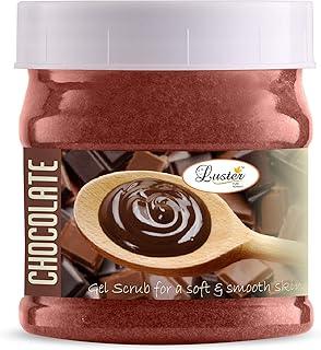 Luster Chocolate Face & Body Gel Scrub | Enriched With Cocoa Extracts | Deep Cleansing Formula | Body Gel Scrub | All Skin Type | Paraben & Sulfate Free - 500 ml