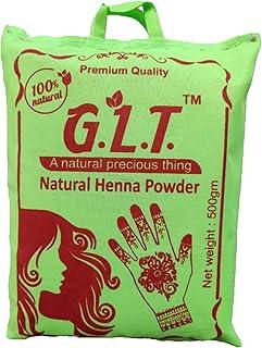 G.L.T. Henna leaves (Mehandi) Powder For hair and Hina art with Fabric Filter Rajasthani 100% Natural (400gm)