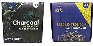Khadi Pure Gold Touch & Charcoal Mini Facial Kit, 75 g (Pack of 2)