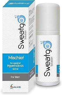 Salve Sweatgo Roll on Anti perspirant Hyperhidrosis Sweat Free Healthy Skin For Men in Exclusive Fragrance - 60 ml (Mischief)