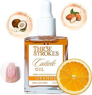 THR3E STROKES Naturale Revitalizing Cuticle Oil - Hydrating Oil For Repaired Cuticles Overnight - Remedy For Damaged Skin And Thin Nails - Paraben/Cruelty-Free Formula 15ML (ORANGE)