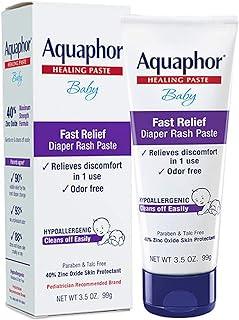 Aquaphor Baby Diaper Rash Paste - For Serious Diaper Rash and Flare-ups - 3.5 Oz. Tube 99gm