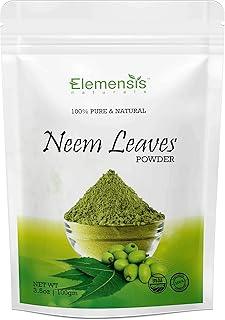 Elemensis Naturals Pure Neem Leaves Powder For Pimple-free Clear Skin, silky hair & Hair Cleanser, (100Gm)