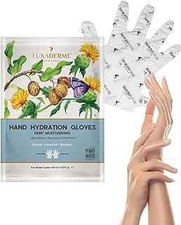 LuxaDerme Hand Hydration Gloves | Deep Moisturising Gloves | Long Lasting Hydration | Evens Out Skin Tone | Nourishes Nails & Cuticles (Pack of 1)