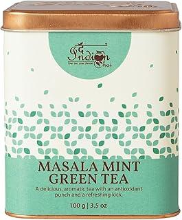The Indian Chai - Masala Mint Green Tea 100 grams, Wellness, Flavor, and Vitality in Each Sip - Antioxidant Support, Digestive Aid, Immune Boost, Mental Clarity, and Respiratory Health