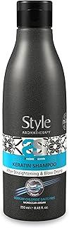 Style Aromatherapy Professional Keratin Shampoo for Straightened & Smoothened Hair build with Keravis technology for Men & Women | Salt-Free, SLS/SLES-Free, Paraben-Free | Enriched with Argan Oil, Jojoba Extract & Seabuckthorn | 250ml