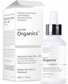 Dravida Organics Hyaluronic Acid Face Serum for Glowing Skin & Intense Hydration (30 ml)