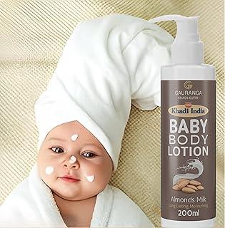 Gauranga Khadi Milky Soft Baby Lotion - 200ml | with Milk Protein, Coconut Oil, Almonds