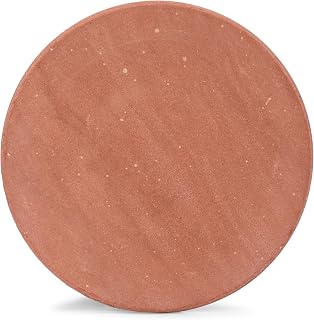 Hola Crafto Red Stone Chandan Chakla  5 Inch | Handcrafted Natural Stone Grinder for Pooja, Ghutti, Sandalwood & Ayurvedi