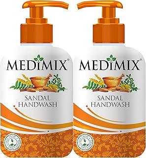 Medimix Sandal Liquid Handwash 500g Bottle (1 + 1 Combo Pack) | Ideal for Germ Protection, Soft & Moisturized Hands | Harsh Chemical-Free | Enriched with 18 Exotic Herbs