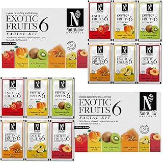 NutriGlow Natural’s Exotic Fruit Facial Kit with Honey, Vitamin E for Radiant Glow,Pack of 2 (60 Gm Each)