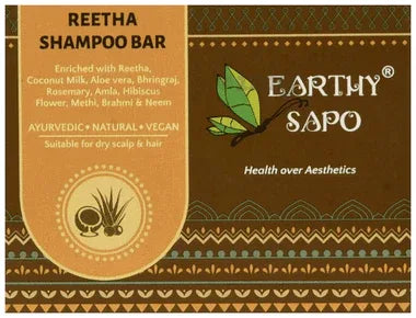 Earthy Sapo Reetha Shampoo Bar box of 100 gm soap