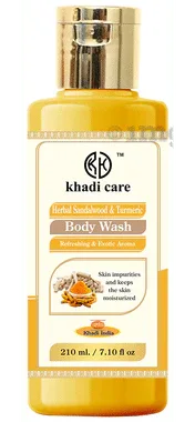 Khadi Care Herbal Sandal and Turmeric Body Wash bottle of 210 ml body wash