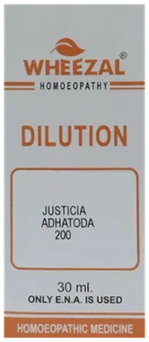 Wheezal Justicia Adhatoda Dilution 200 bottle of 30 ml dilution