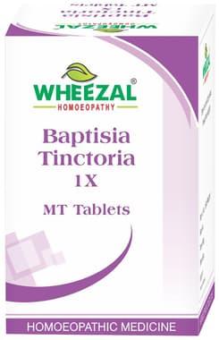 Wheezal Baptisia Tinctoria 1X MT Tablet bottle of 25 gm tablet