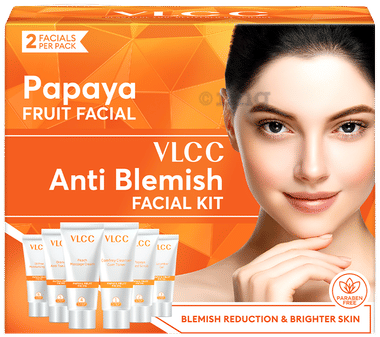 VLCC Natural Sciences Papaya Fruit Facial Kit box of 60 gm kit